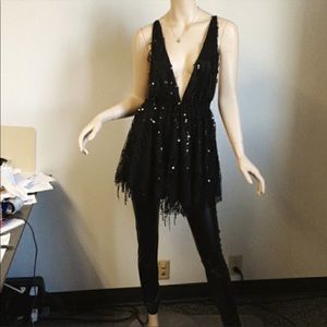 BLACK ariana sequin party dress